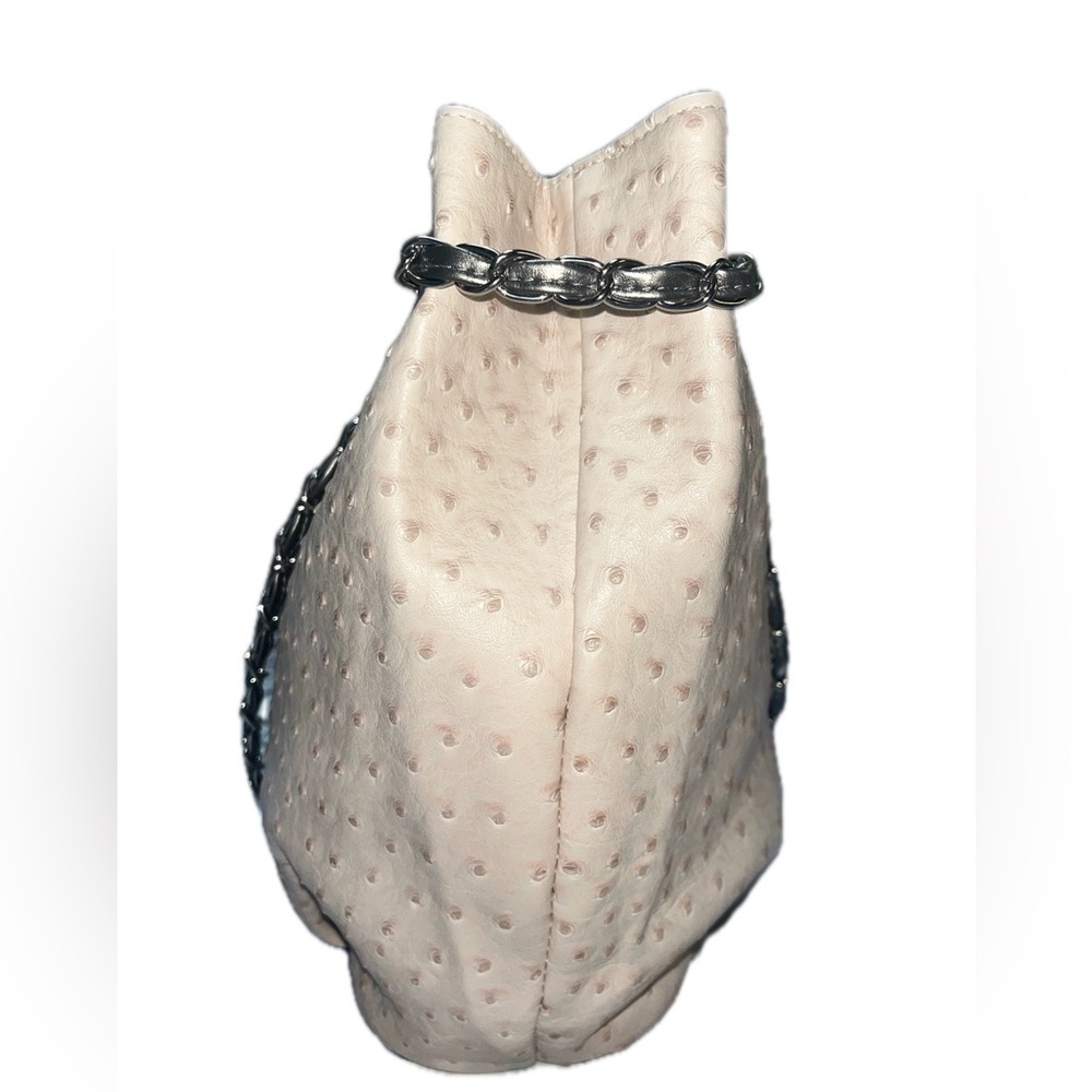 Laila Bags From Disney World Reversible Blush Ostrich/Silver-Gray Metallic Bag - Picture 2 of 9